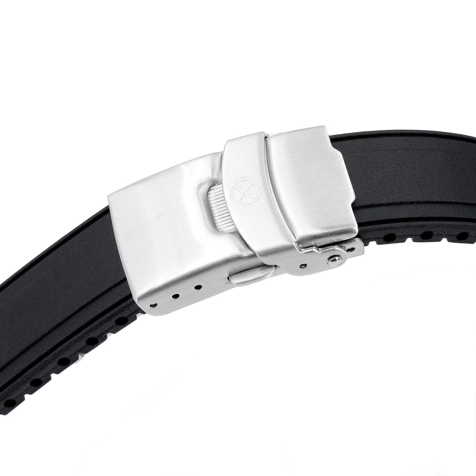 StrapXPro - SX2B (Ver.2) Rubber Strap for New Seiko 5 Sports Field Watch GMT Series, Black Strapcode watch bands