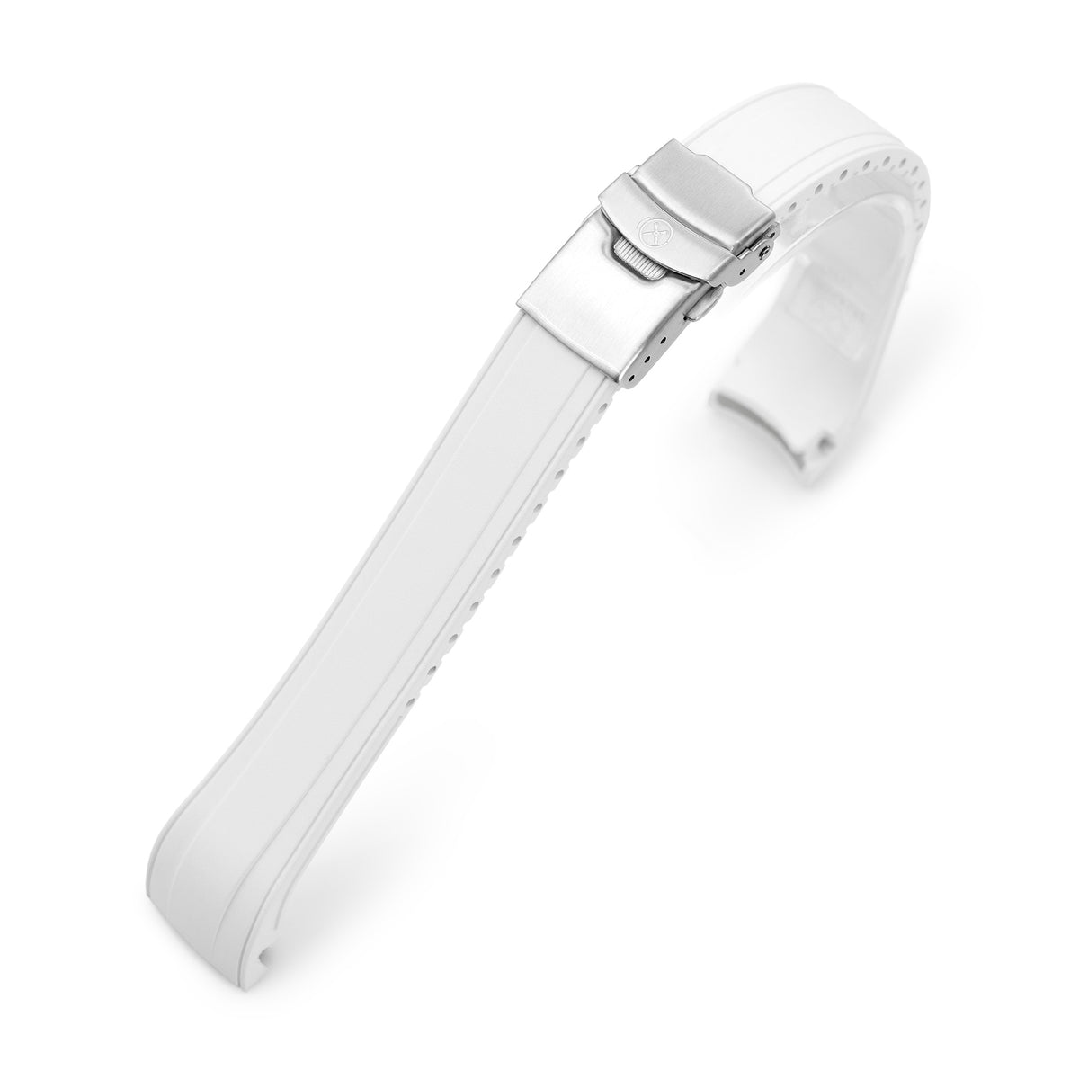 StrapXPro - SX2B Rubber Strap for New Seiko 5 Sports 38mm SRPK29 Series, White Strapcode watch bands
