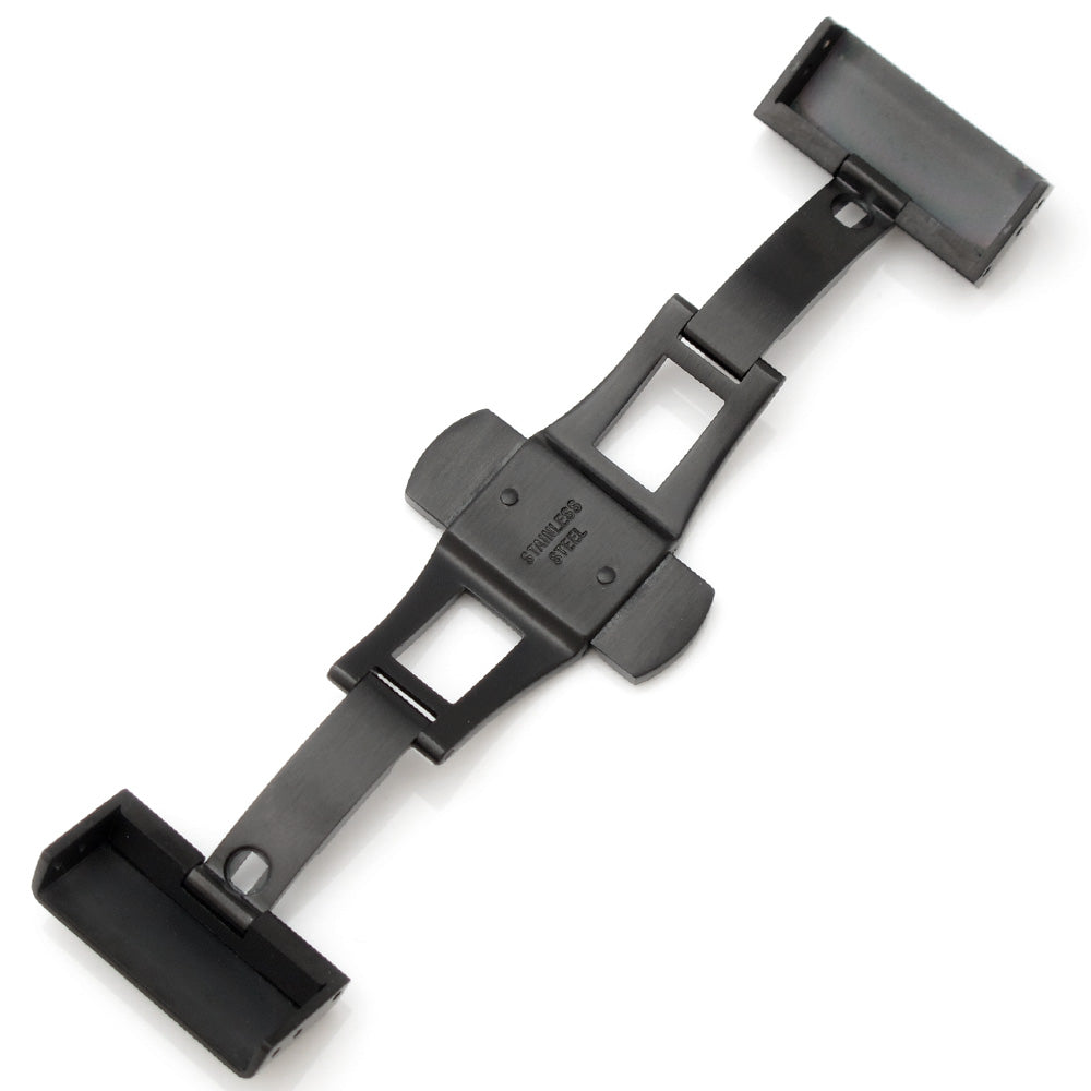 20mm 22mm 24mm Deployment Buckle Clasp PVD Black Stainless Steel with Release Button B Strapcode Buckles