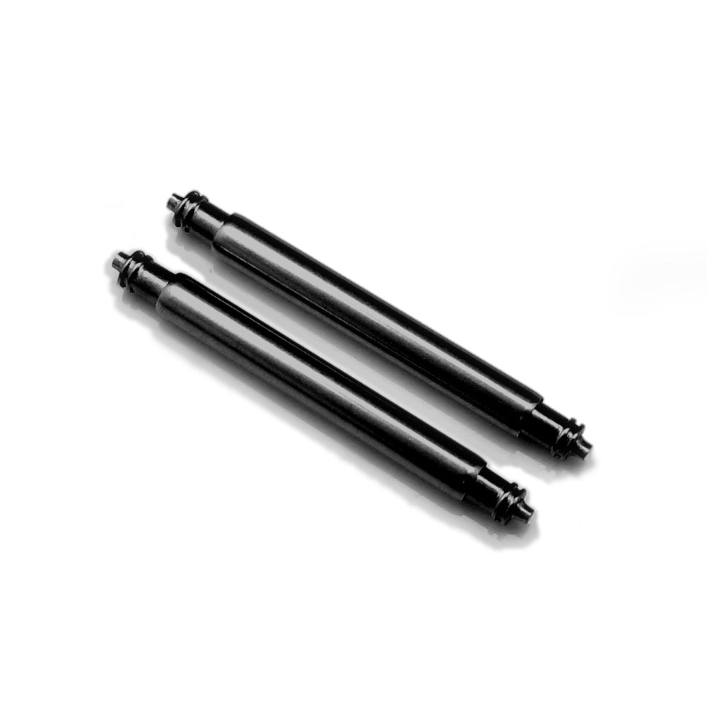 Rare Black PVD Finish 20mm or 22mm Heavy Duty 2 Telescope Spring Bar Dia. 2.5mm Strapcode Spring Bars