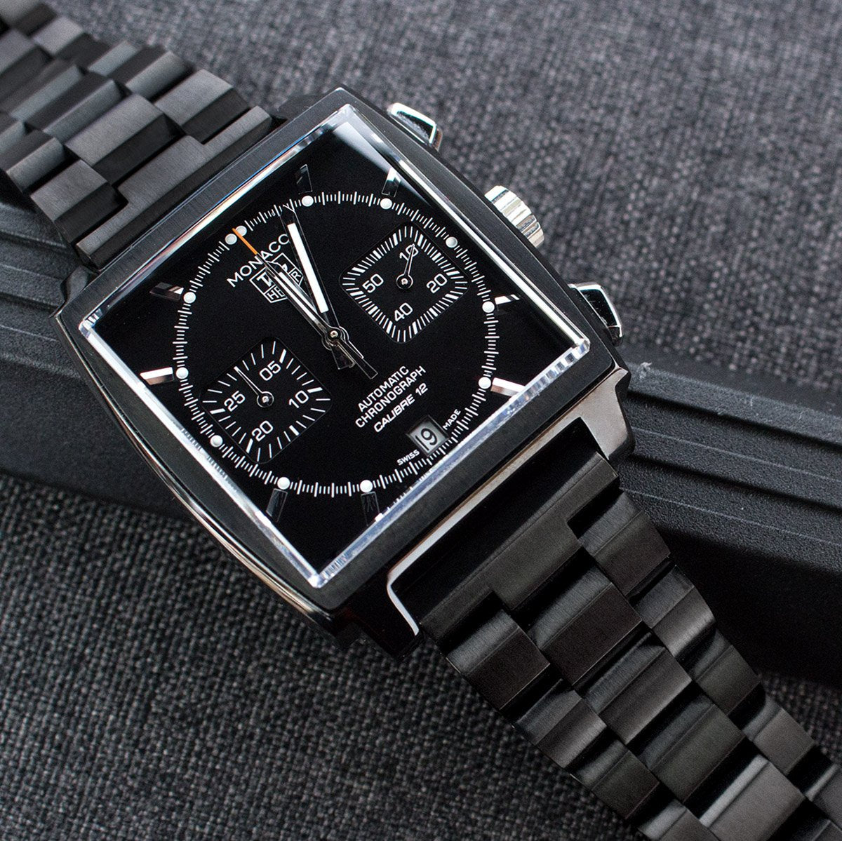 TAG Heuer CAW211M.FC6324 Monaco Calibre 12 Automatic Chronograph Watch Strapcode Watch Bands