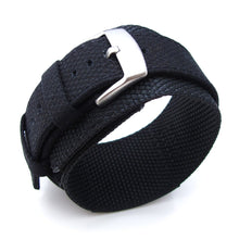 MiLTAT 24mm Double Layer Nylon Black Tactical Hoop and loop Watch Strap design for 44mm Panerai Watches Strapcode Watch Bands