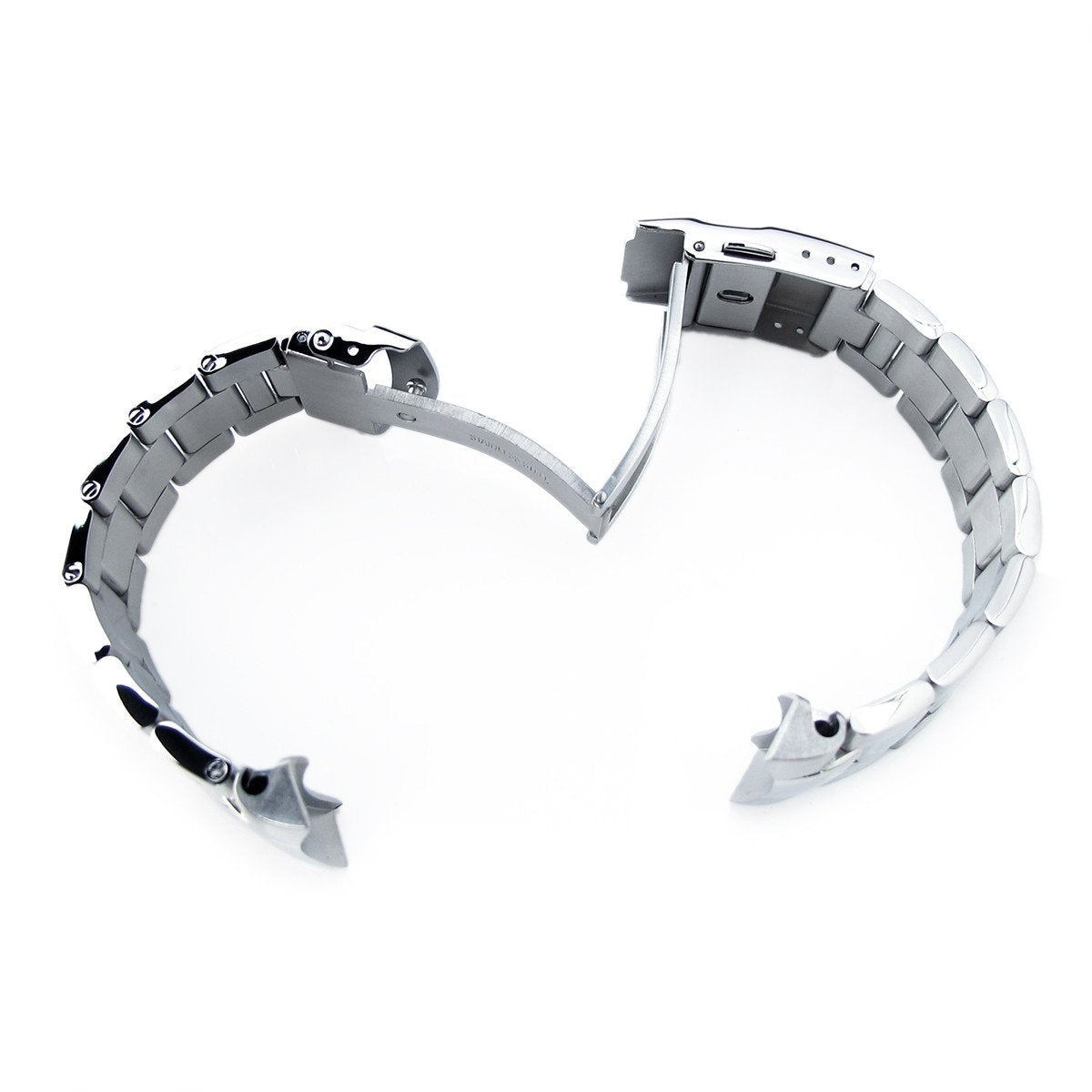 22mm Super-O Boyer Brushed &amp; Polished 316L SS Watch Band for SEIKO SKX007 SKX009 SKX011 Strapcode Watch Bands