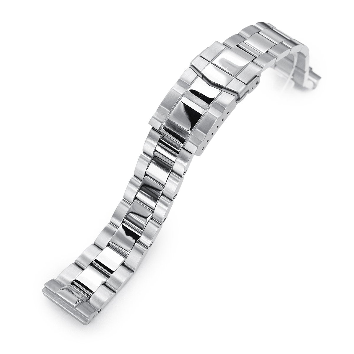 20mm Super-O Boyer 316L Stainless Steel Watch Bracelet for Seiko SBDC053 aka modern 62MAS SUB Clasp Polished & Brushed Strapcode Watch Bands