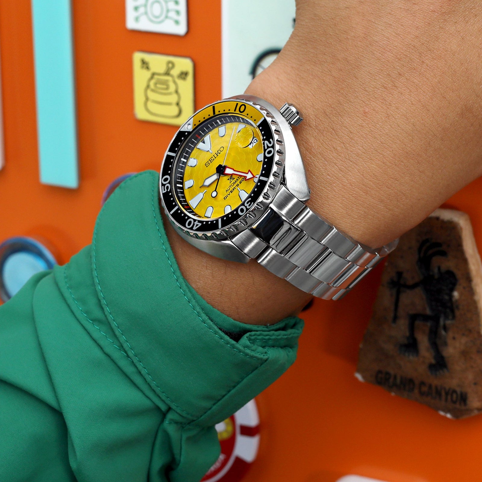 Seiko Zimbe Mini Turtles Yellow Dial SRPD19 Limited Edition Strapcode Watch Bands