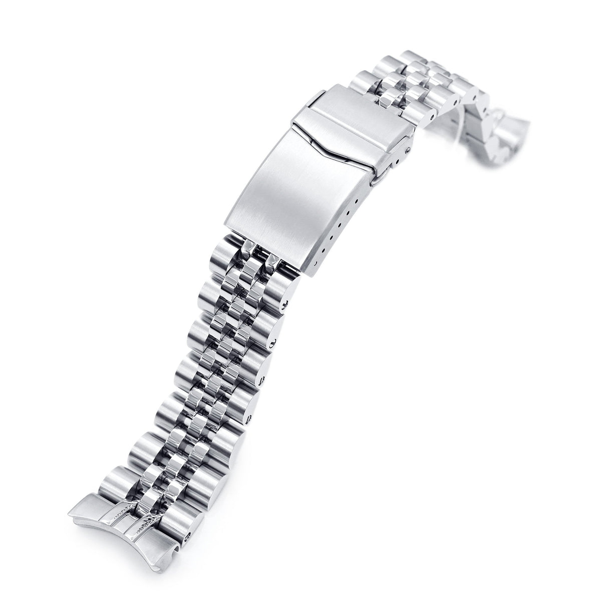 22mm Angus-J Louis 316L Stainless Steel Watch Bracelet for Orient Triton Brushed V-Clasp Strapcode Watch Bands