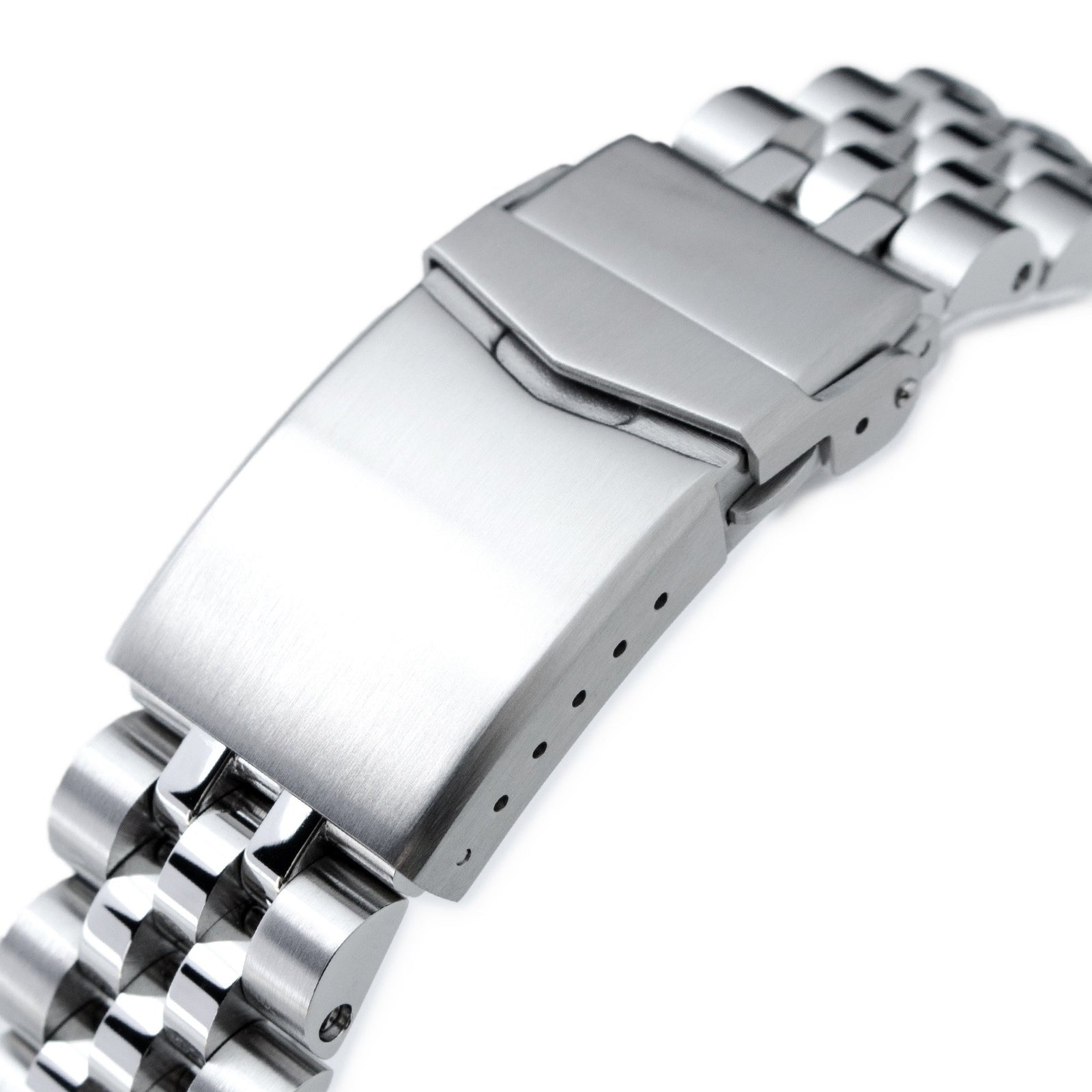 22mm Angus-J Louis 316L Stainless Steel Watch Bracelet for Orient Triton Brushed V-Clasp Strapcode Watch Bands