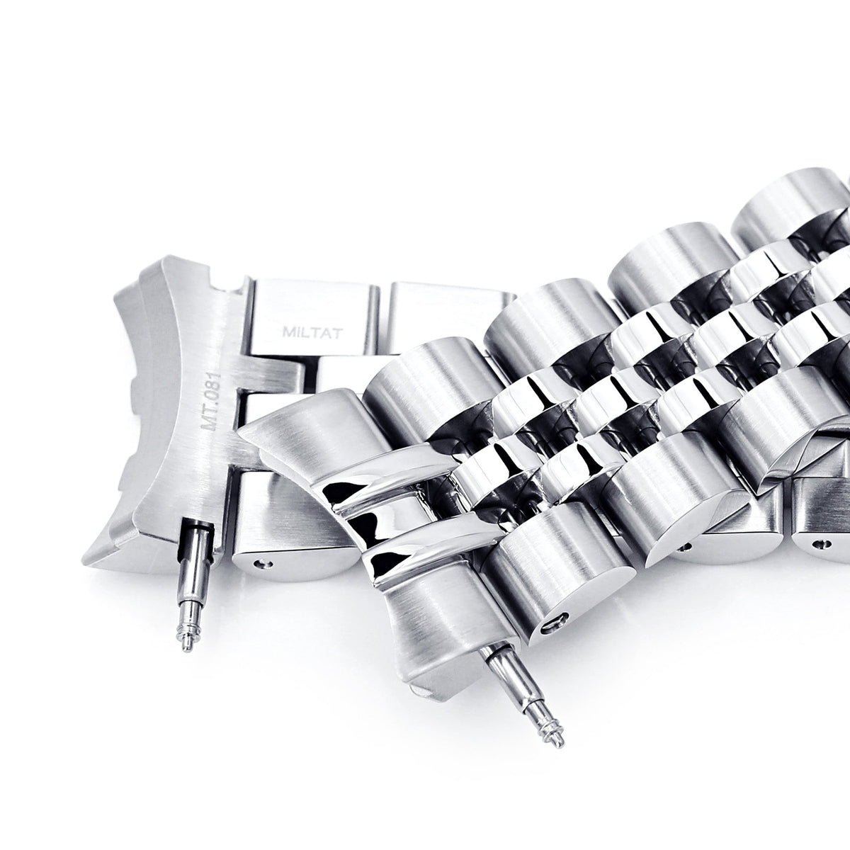 22mm Angus-J Louis 316L Stainless Steel Watch Bracelet for Orient Triton Brushed V-Clasp Strapcode Watch Bands