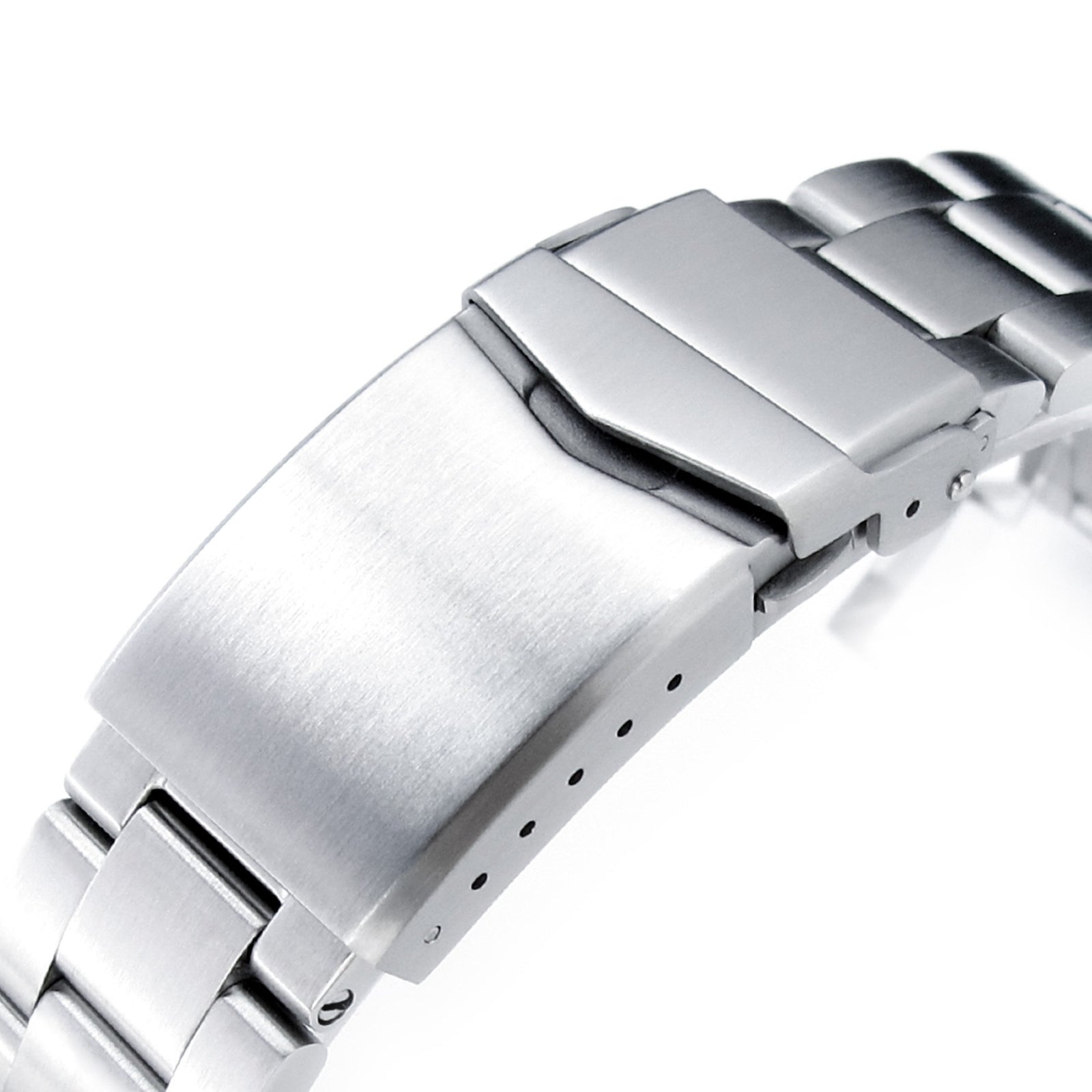 22mm Super-O Boyer 316L Stainless Steel Watch Bracelet for Orient Kamasu Brushed V-Clasp Strapcode Watch Bands