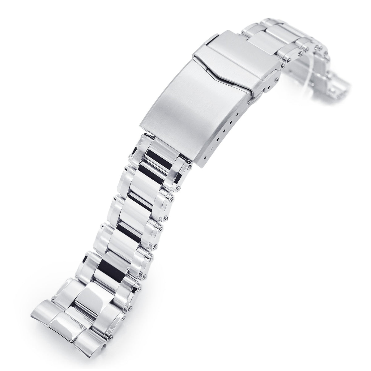 22mm Metabind 316L Stainless Steel Watch Bracelet for Seiko new Turtles SRP777 Brushed and Polished V-Clasp Strapcode Watch Bands