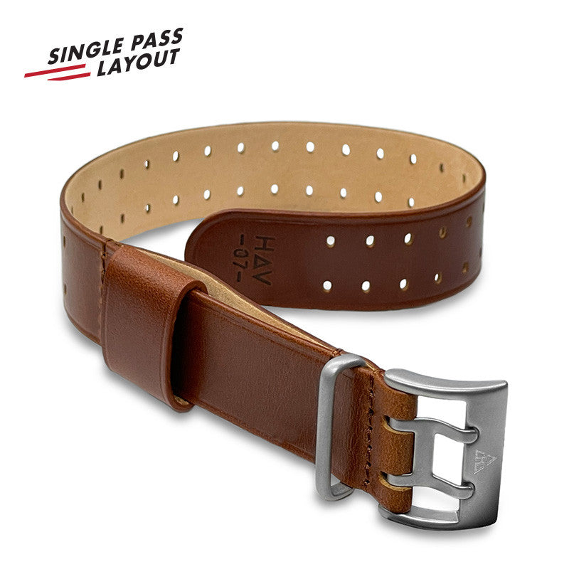 THE M-1907 Russet Brown Leather Watch Band by HAVESTON Straps Strapcode Watch Bands