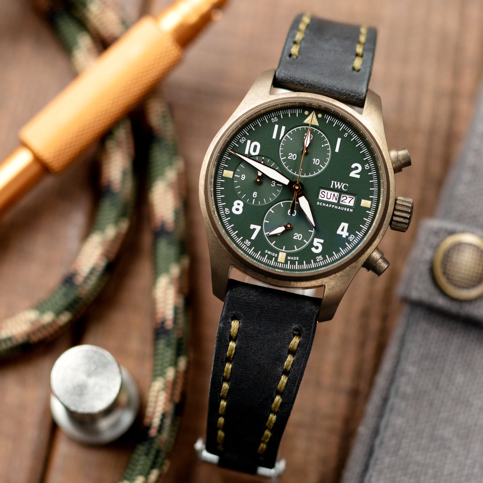 IWC Pilot Spitfire Chronograph BronzeStrapcode Watch Bands