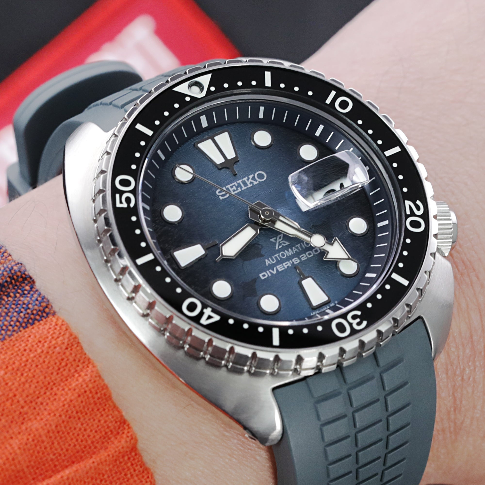 Seiko King Turtle Save the Ocean SRPF77 Strapcode Watch Bands