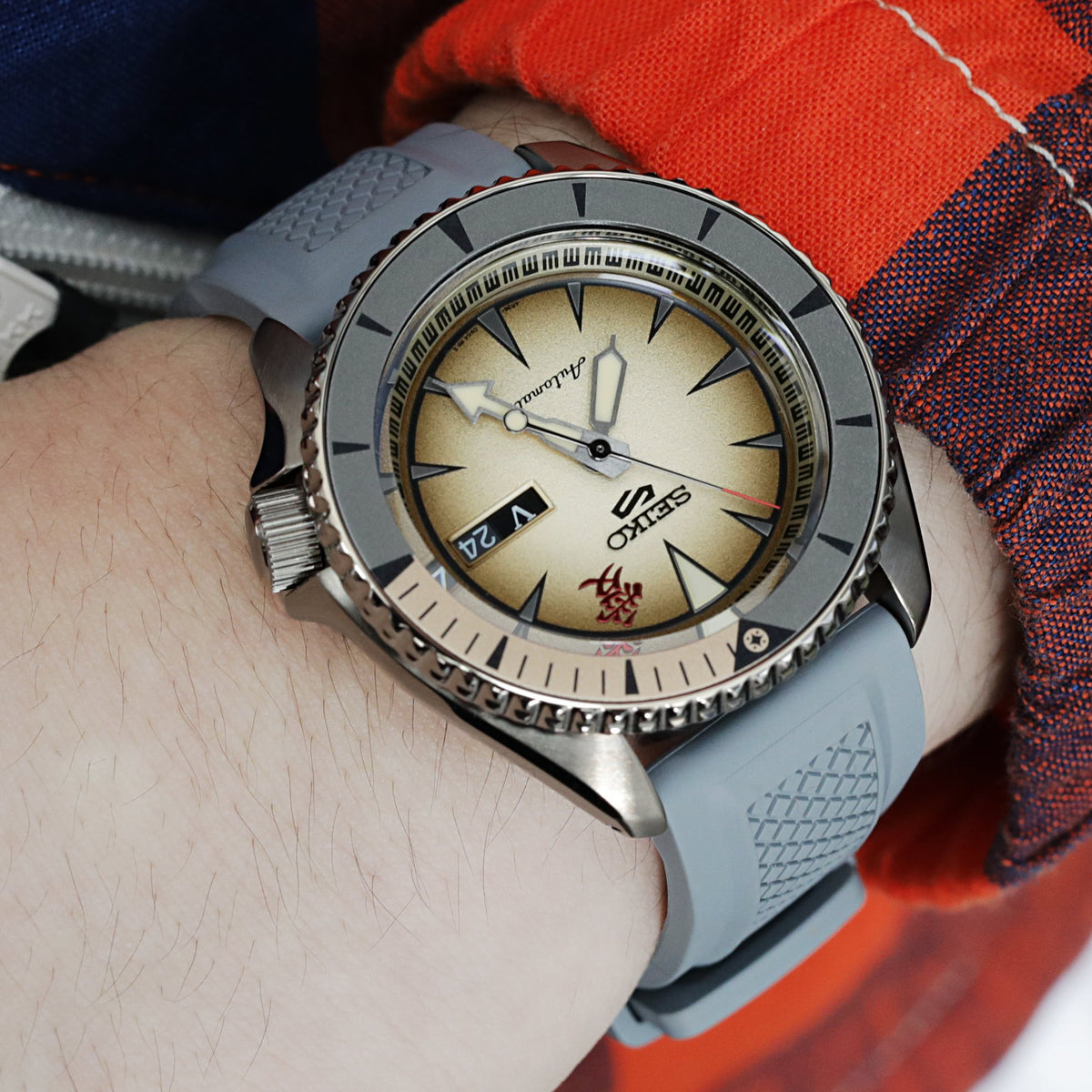 Seiko 5 Sports SBSA093 SRPF71K1 Naruto &amp; Boruto Limited 6500, GAARA Strapcode Watch Bands