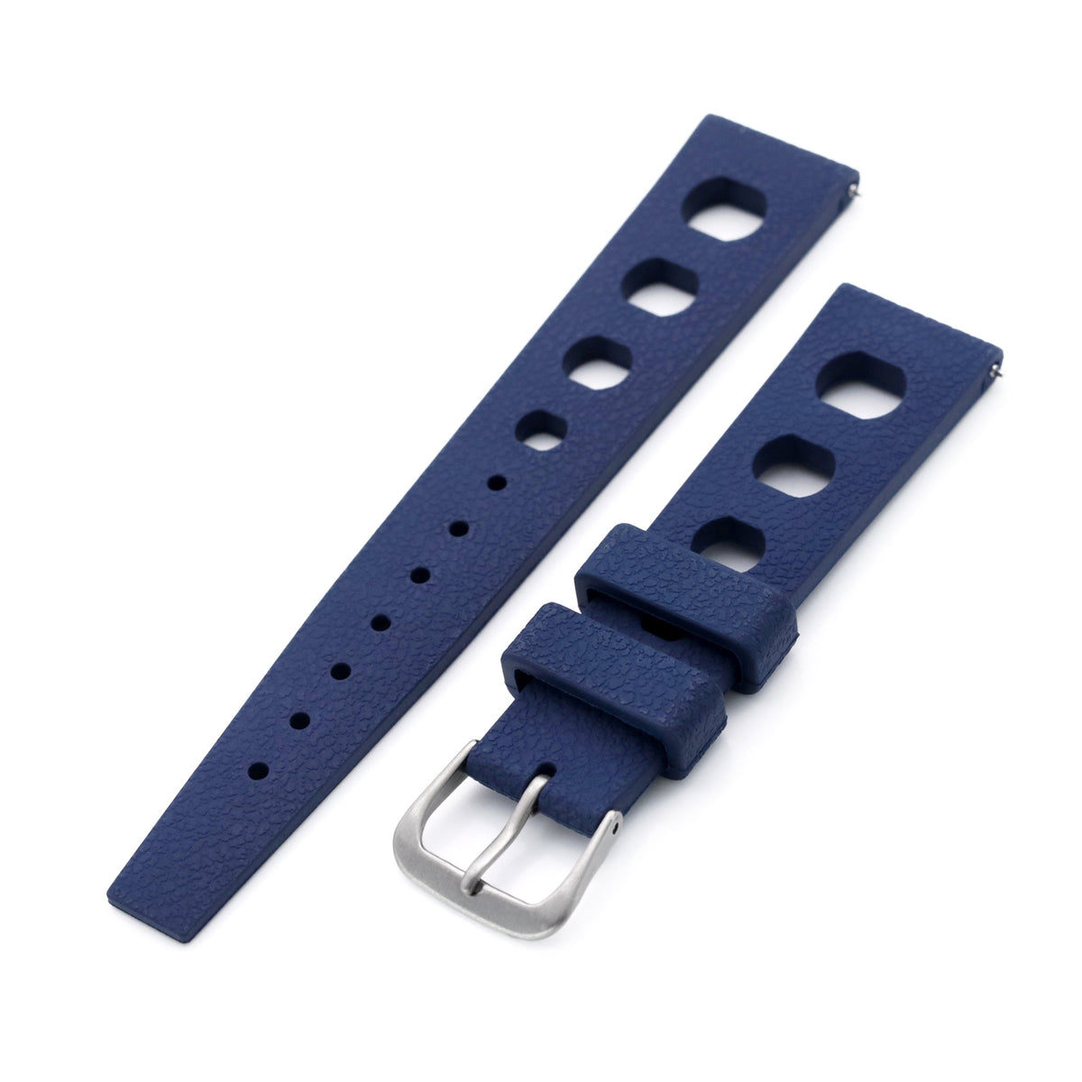 20mm Navy Blue Large Holes Rally FKM Quick Release Rubber watch band Strapcode Watch Bands