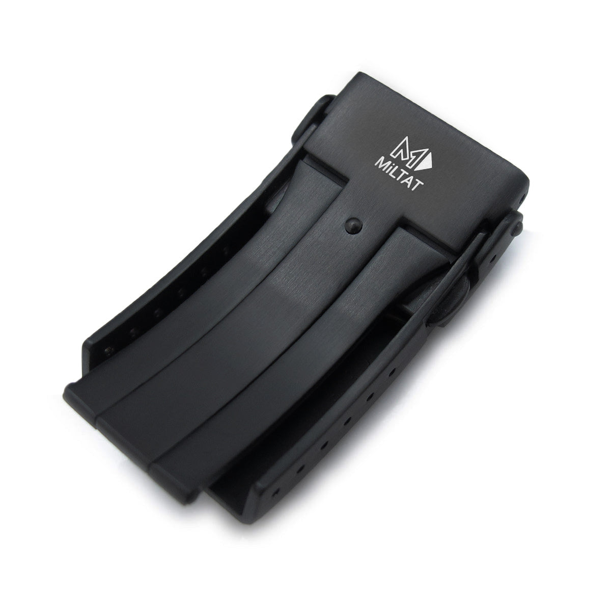 Stainless Steel V Clasp Diver Buckle Black 16mm 22mm with Double Lock