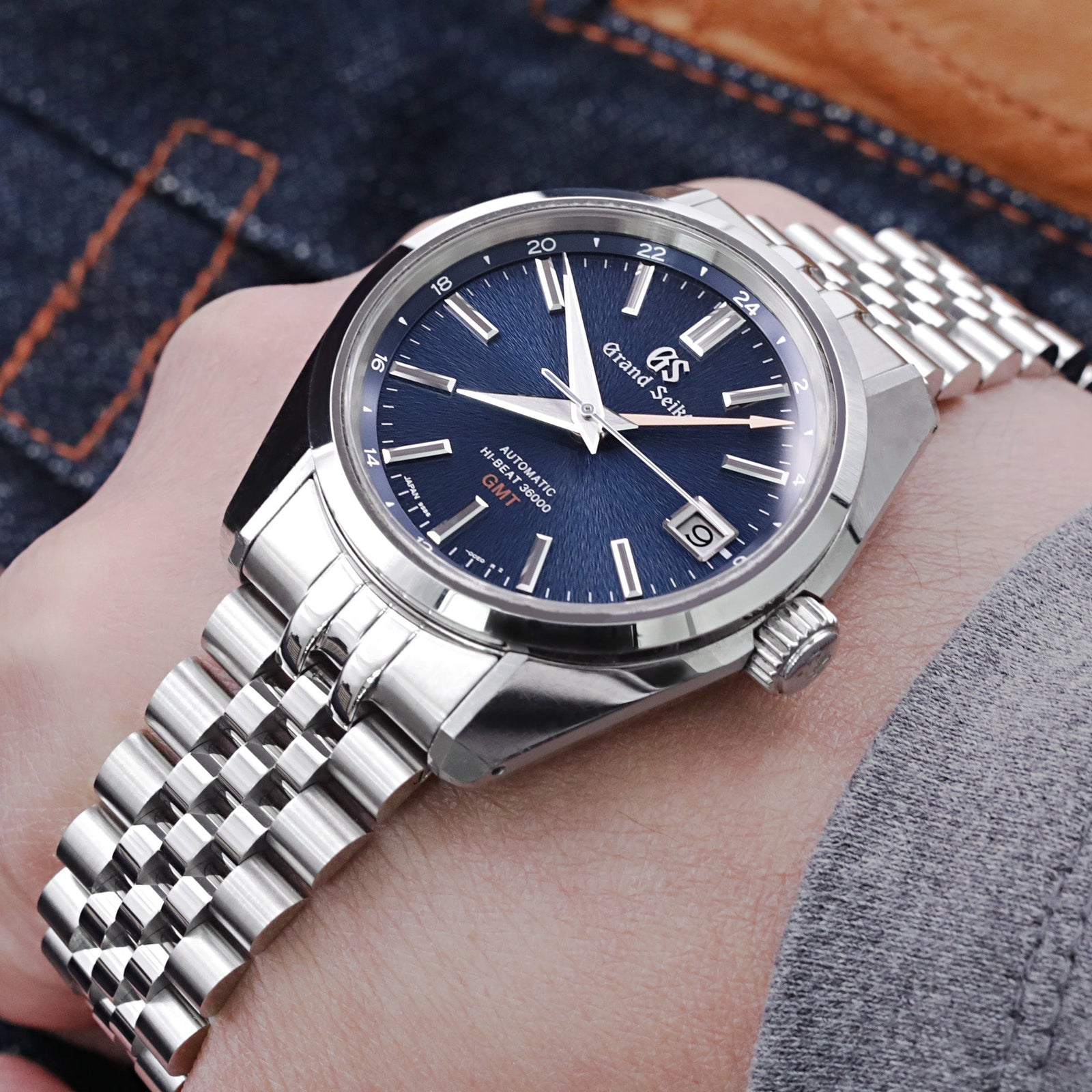 Grand Seiko Boutique Limited Edition SBGJ235 Hi-Beat 36000 GMT Strapcode Watch Bands