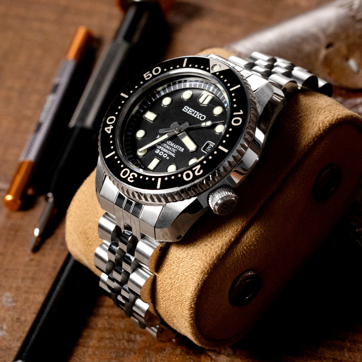 Angus-J Louis 20mm Stainless Steel Bracelet for Seiko MM300 Prospex SBDX001 SBDX017 SBDX023