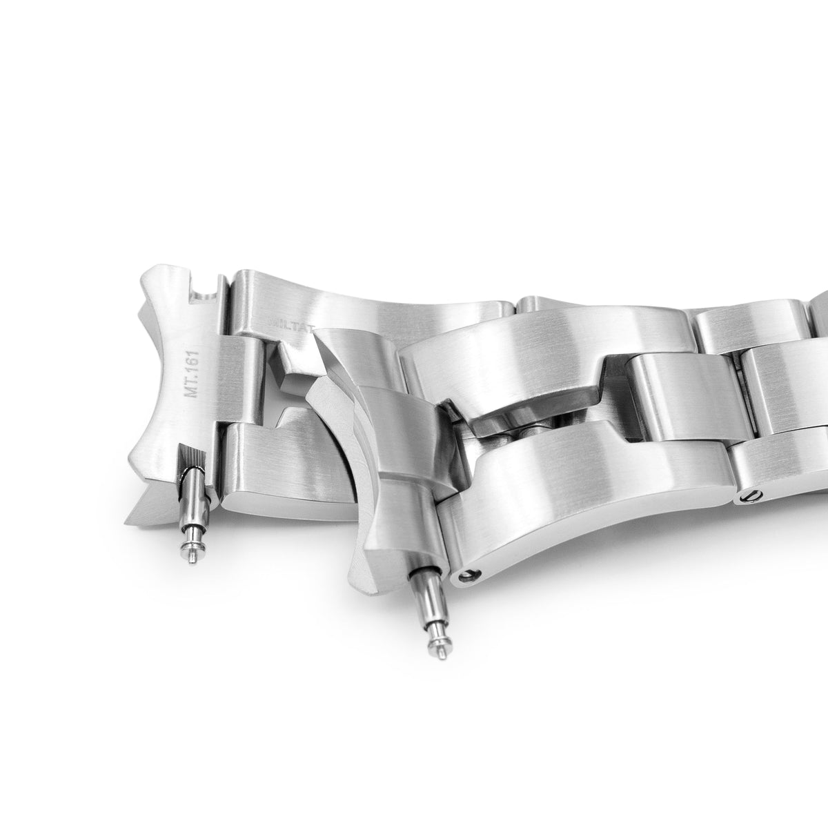 22mm Retro Shaver Blade Watch Band for Seiko 5 Sports 42.5mm, 316L Stainless Steel Brushed V-Clasp Strapcode Watch Bands