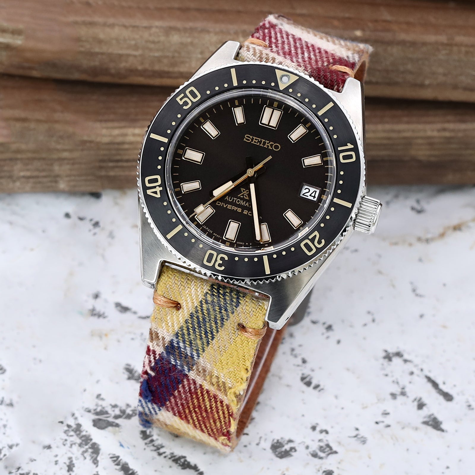 Seiko SPB147 Prospex Diver 62MAS Reissue Black Dial Strapcode Watch Bands