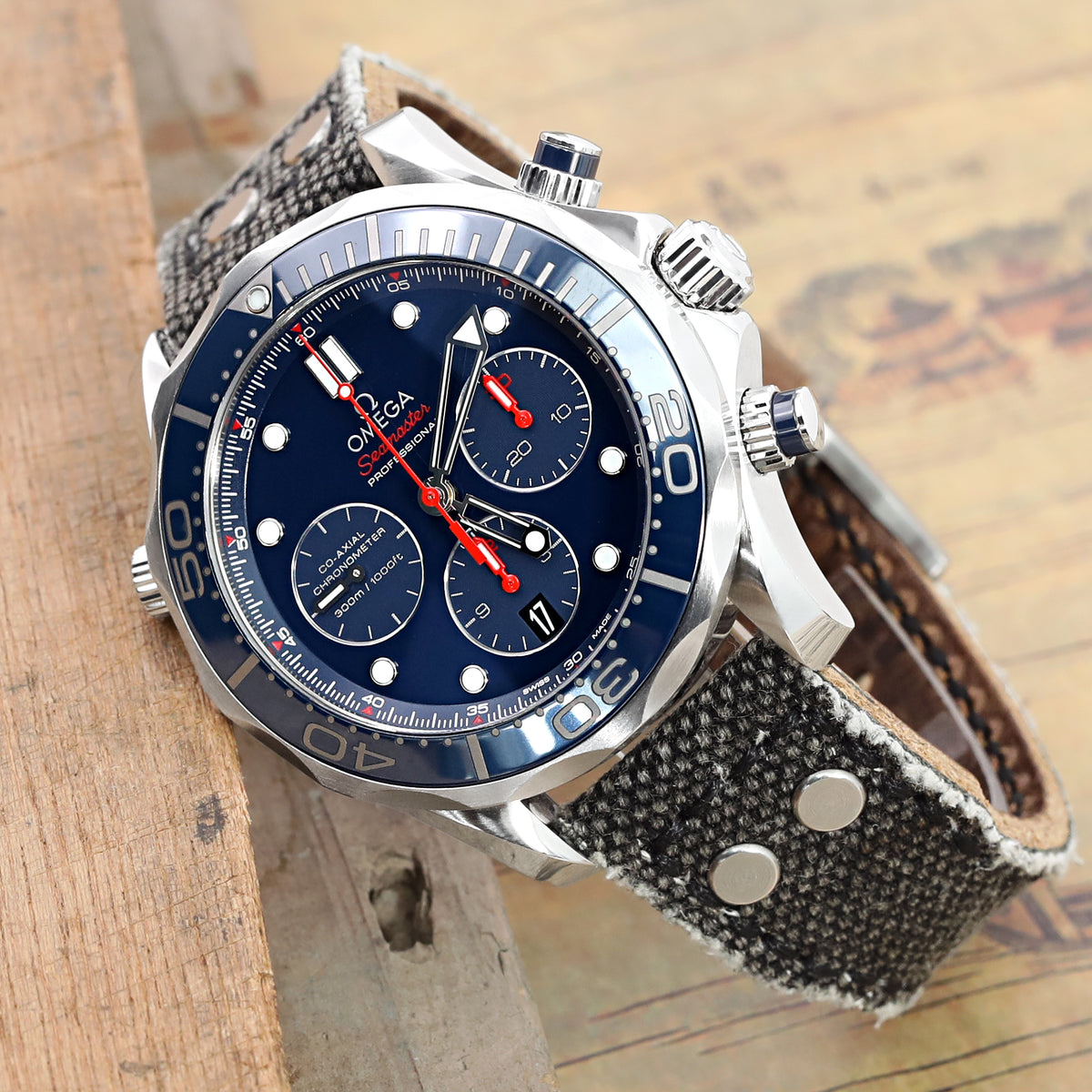 Omega Seamaster Diver 300M Co??xial Chronograph 44 mm 21230445003001 Strapcode Watch Bands