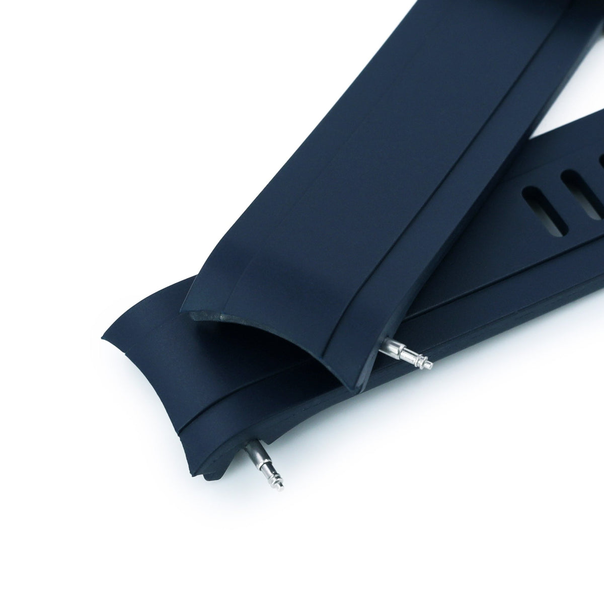 20mm Crafter Blue - Dark Blue Rubber Curved Lug Watch Strap for Seiko Baby MM200 &amp; Mini Turtles Strapcode Watch Bands