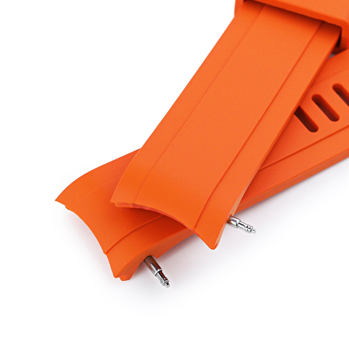 20mm Crafter Blue - Orange Rubber Curved Lug Watch Strap for Seiko Baby MM200 &amp; Mini Turtles SRPC35 Strapcode Watch Bands