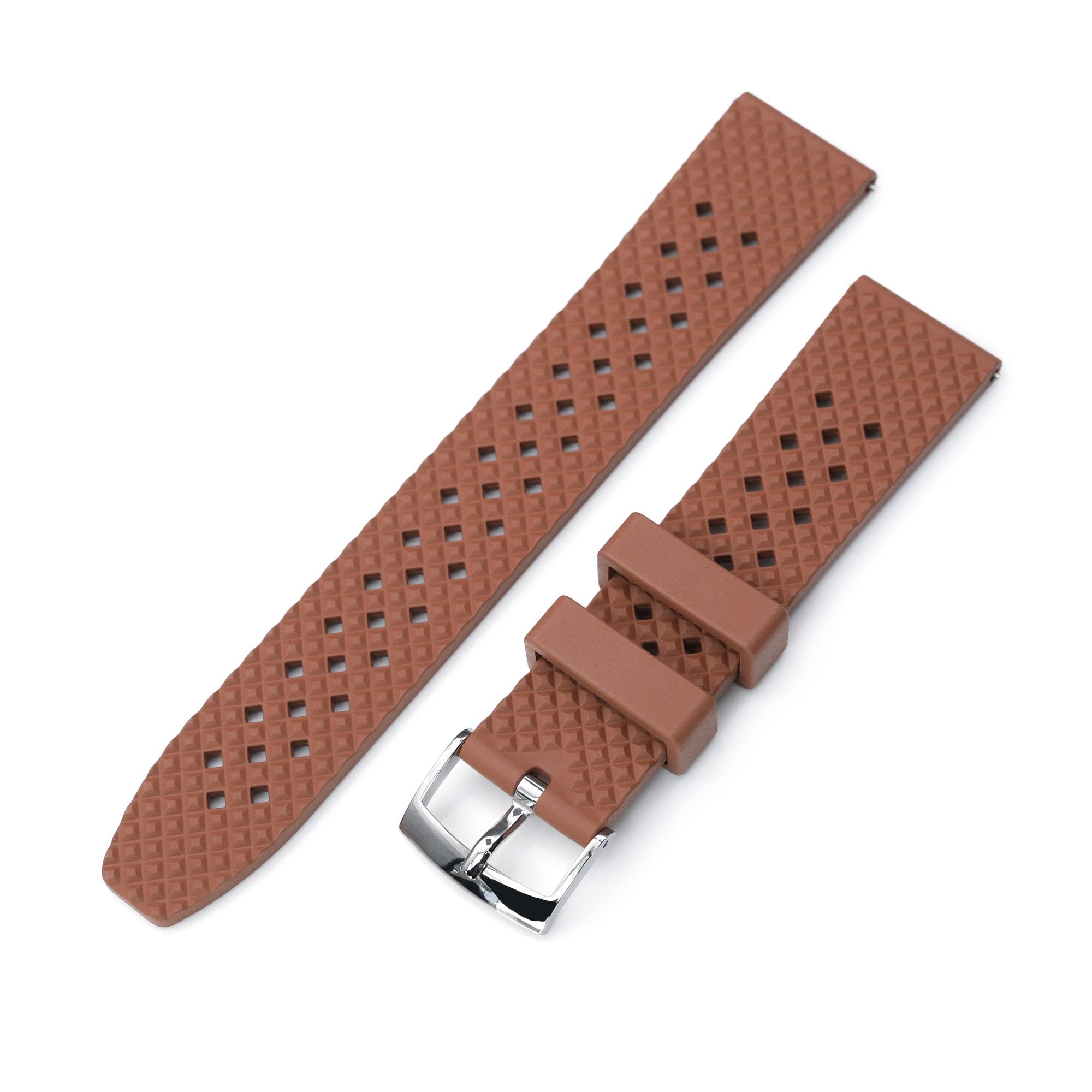 Rhombus Brown FKM Quick Release rubber watch strap, 20mm


 Strapcode Watch Bands