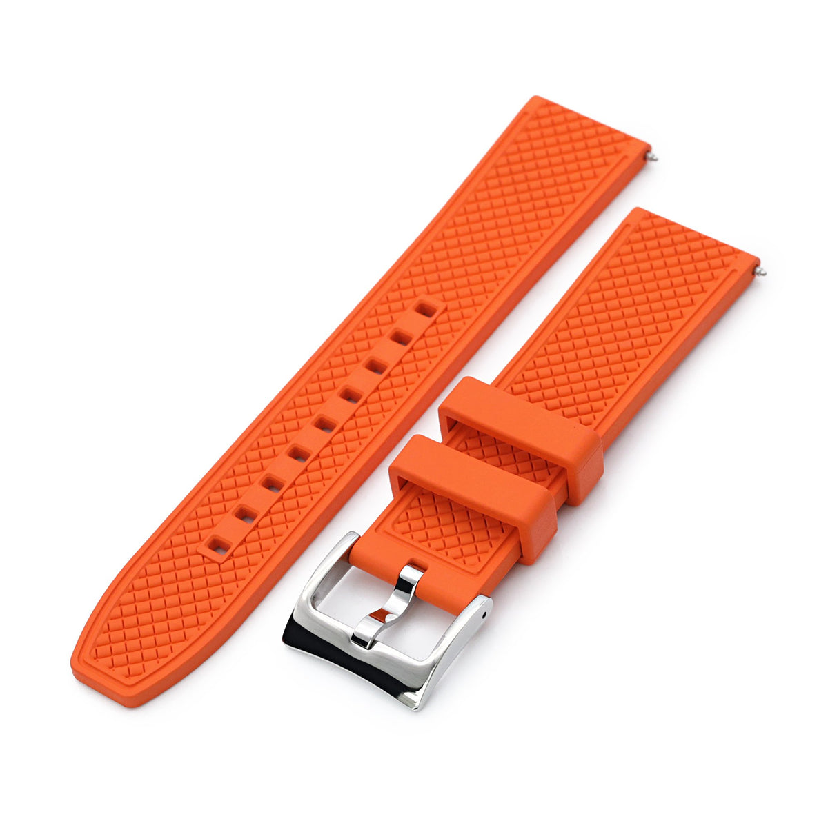 HONEY Orange FKM Quick Release Rubber Strap, 20mm or 22mm Strapcode Watch Band