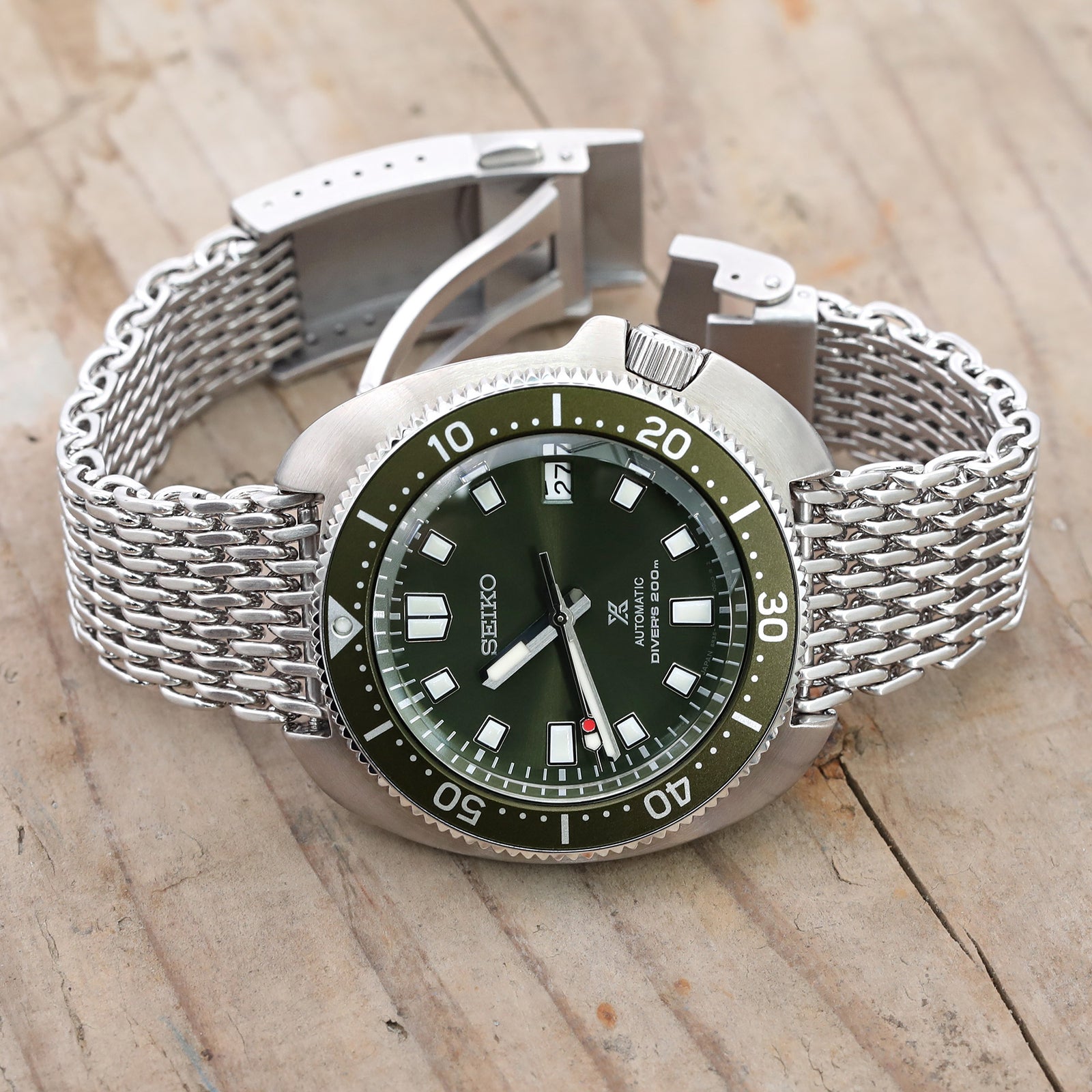 Seiko Prospex SPB153 Captain Willard 2020 edition, the 2nd 6105 reissue Strapcode Watch Bands