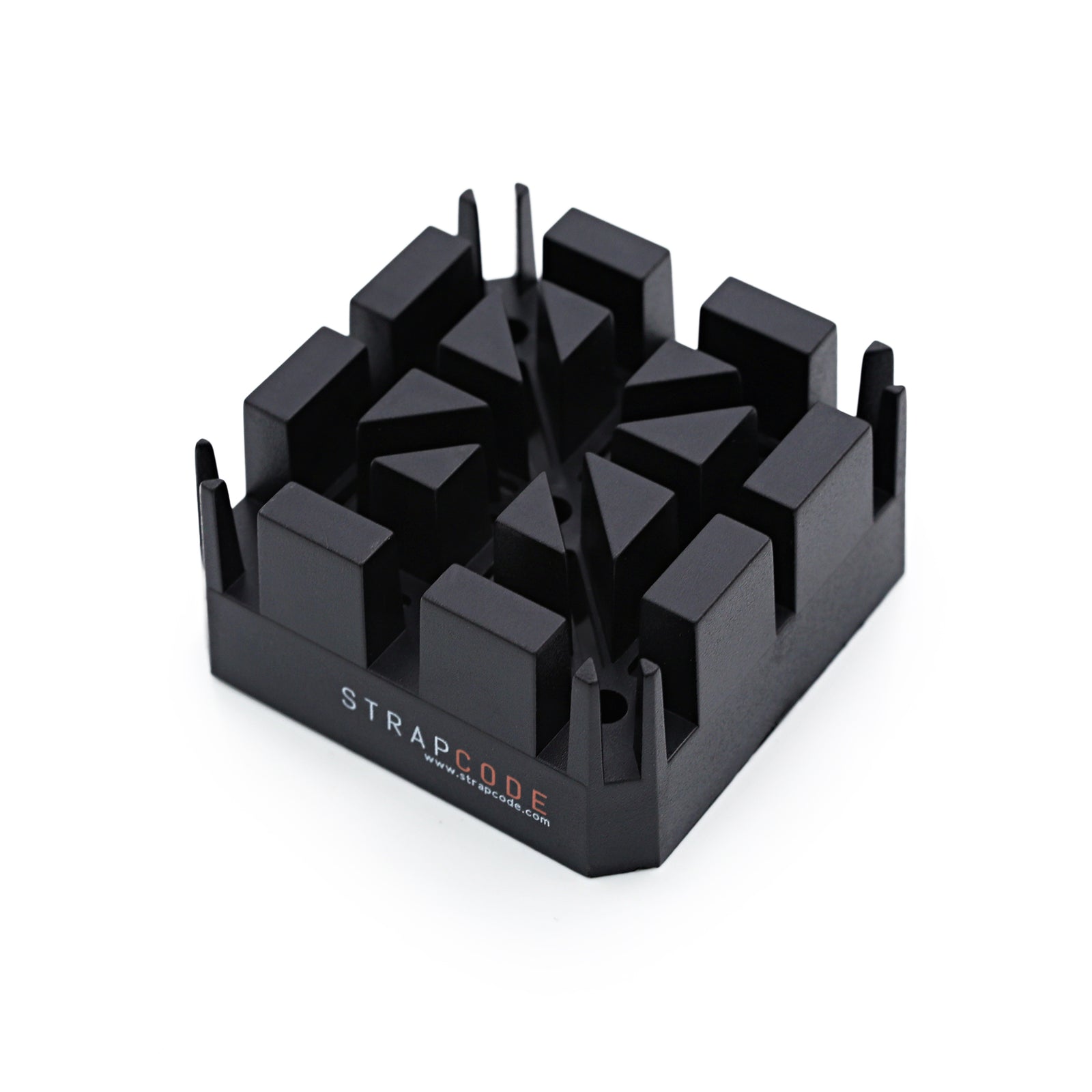 Black Bracelet Holding Block with Standard Slots for Watch Adjustment