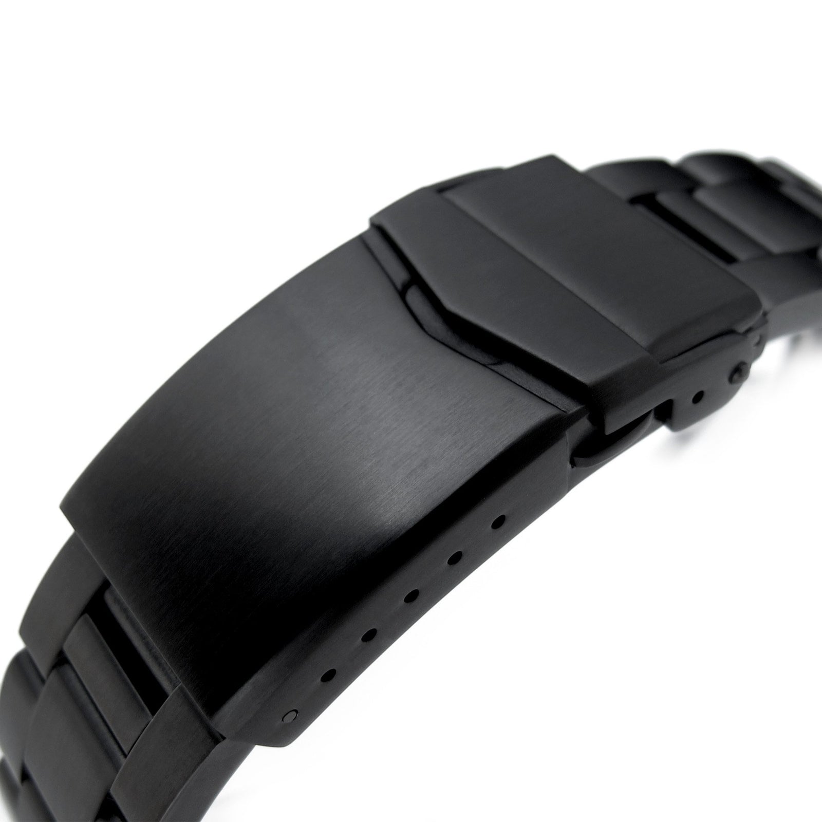 21mm Super-O Boyer 316L Stainless Steel Watch Band for Seiko Tuna SBBN013, Diamond-like Carbon (DLC coating) V-Clasp Strapcode Watch Bands