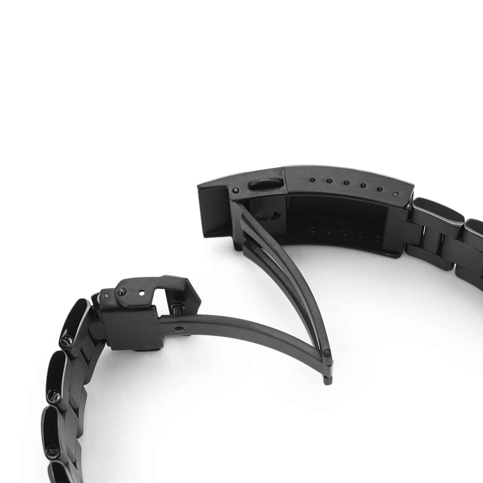 21mm Super-O Boyer 316L Stainless Steel Watch Band for Seiko Tuna SBBN013, Diamond-like Carbon (DLC coating) V-Clasp Strapcode Watch Bands