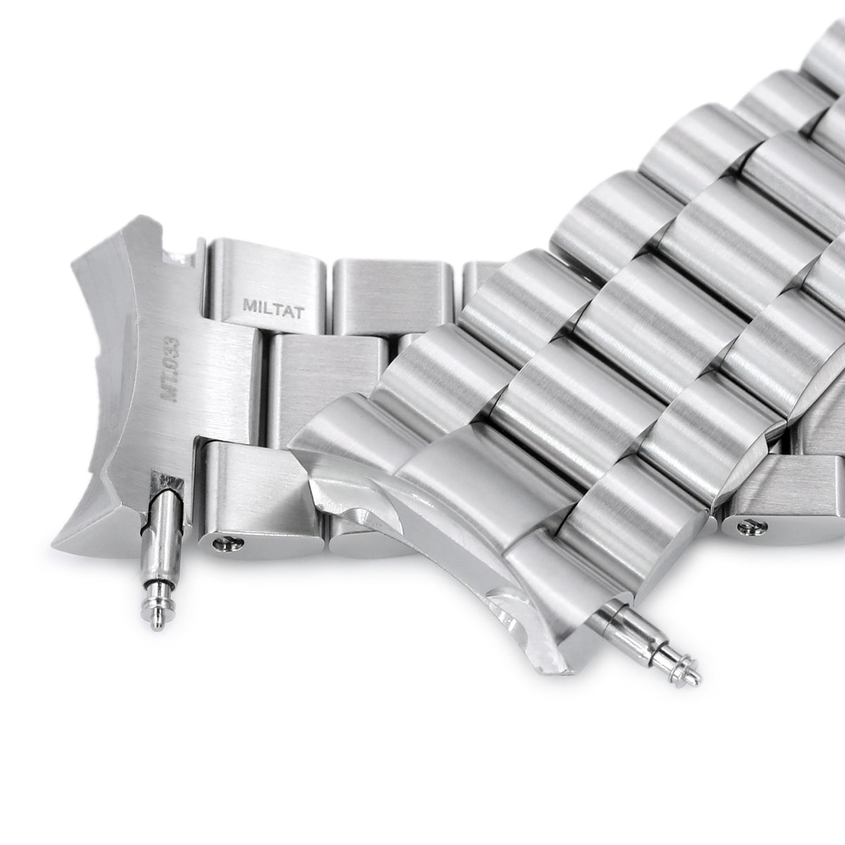 22mm Solid 316L Stainless Steel Endmill Watch Bracelet for SEIKO Diver SKX009, V-Clasp Button Double Lock Strapcode Watch Bands