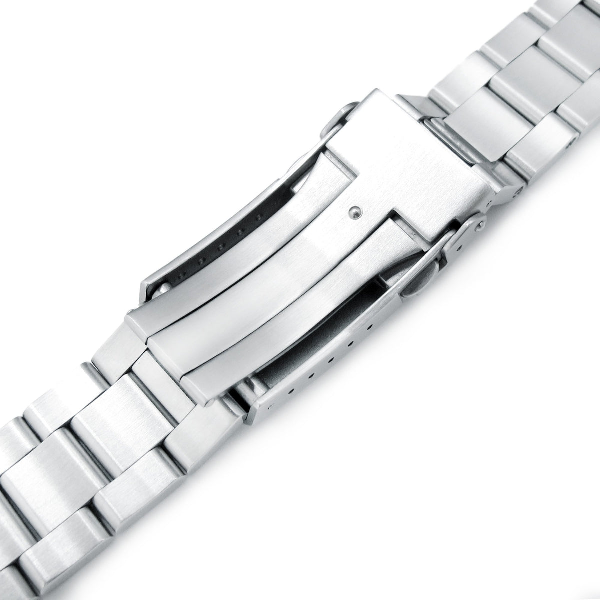 22mm Retro Shaver Blade QR Watch Band Straight End Quick Release, 316L Stainless Steel Brushed V-Clasp Strapcode Watch Bands