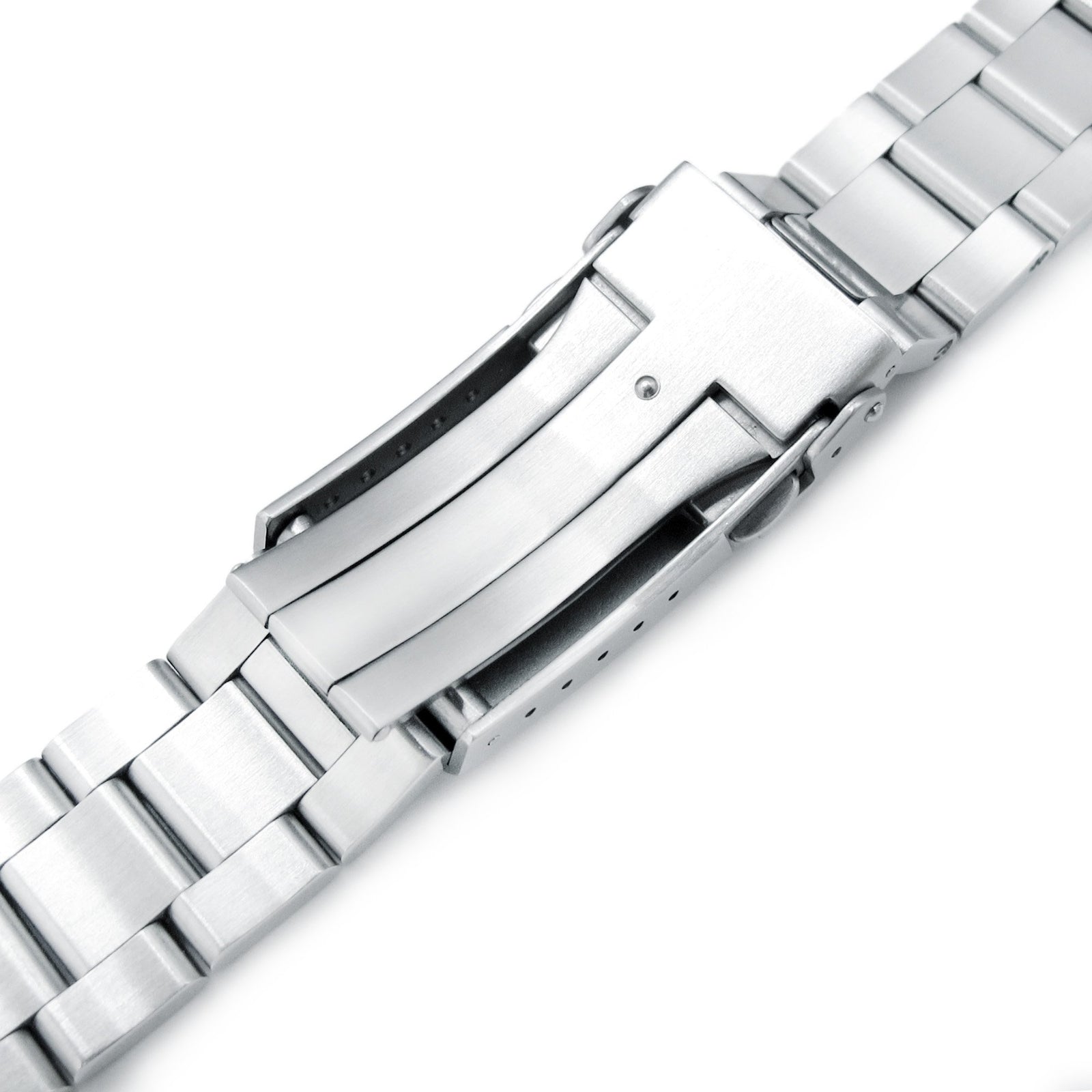 22mm Retro Shaver Blade QR Watch Band Straight End Quick Release, 316L Stainless Steel Brushed V-Clasp Strapcode Watch Bands