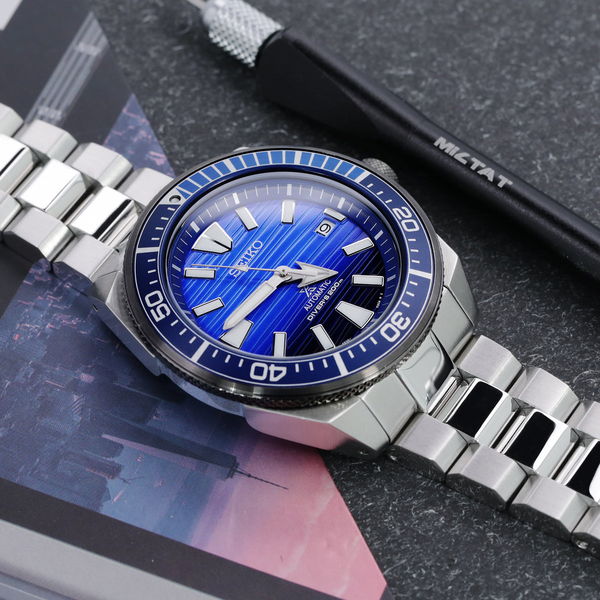 Seiko Save the Ocean Samurai SRPC93 by Strapcode watch bands