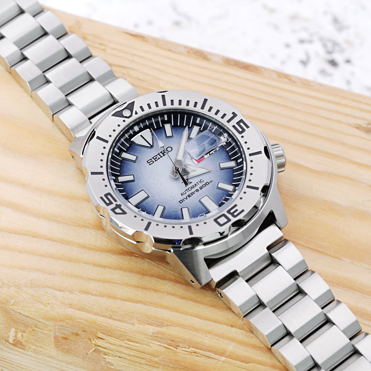 20mm Hexad 316L Stainless Steel Watch Band Straight Lug Wetsuit Ratchet Buckle Brushed Strapcode Watch Bands