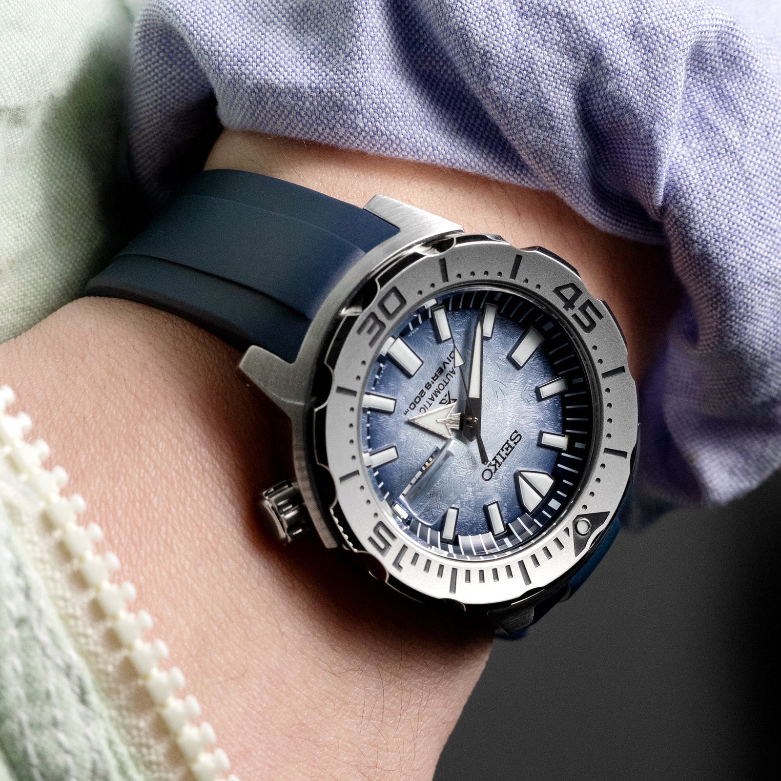 Seiko Prospex Save The Ocean Antarctica Monster Penguin SRPG57K1 Strapcode Watch Bands