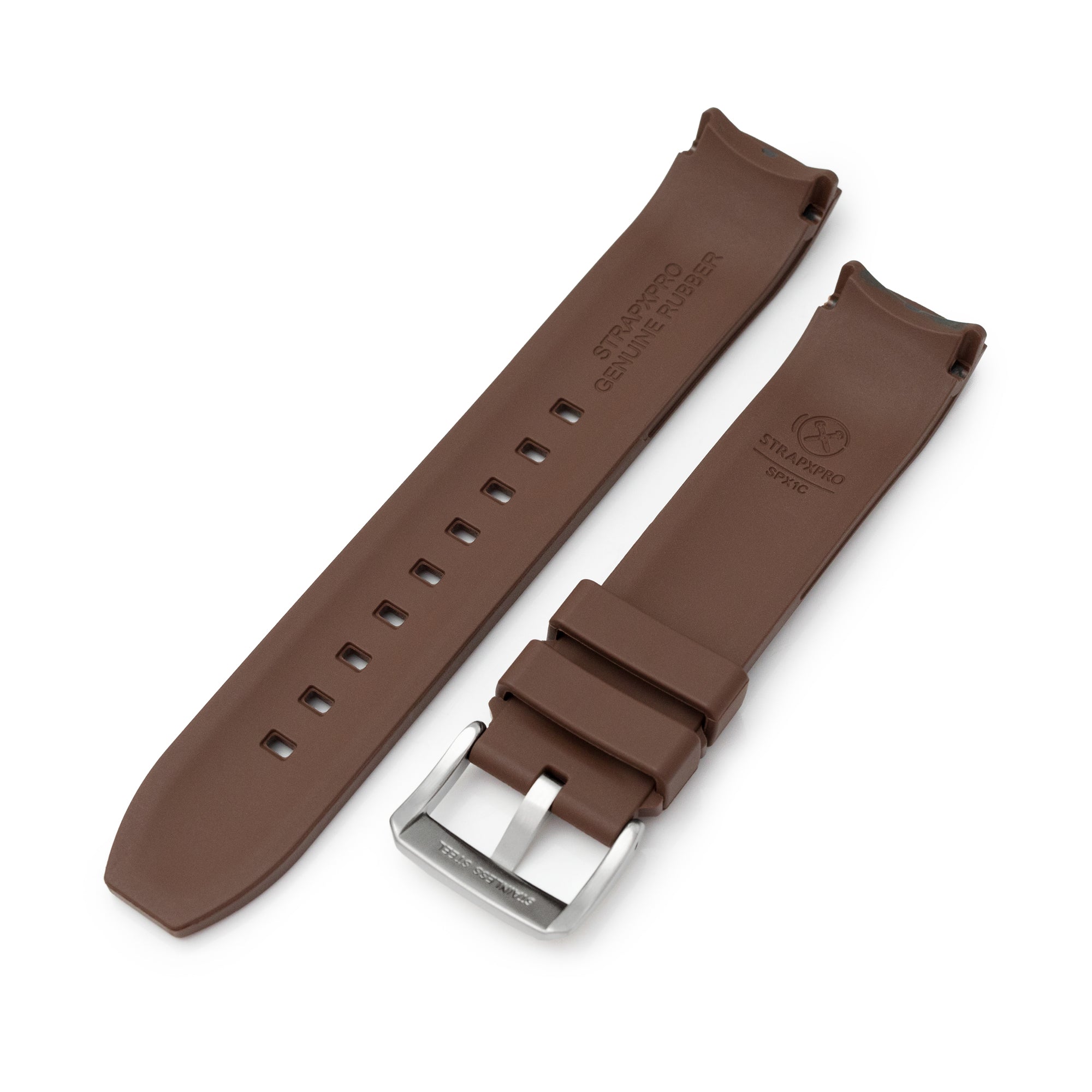 StrapXPro - SPX1C Rubber Strap For Seiko 62MAS (63Mas) SPB/SBDC Series, Brown Strapcode watch bands